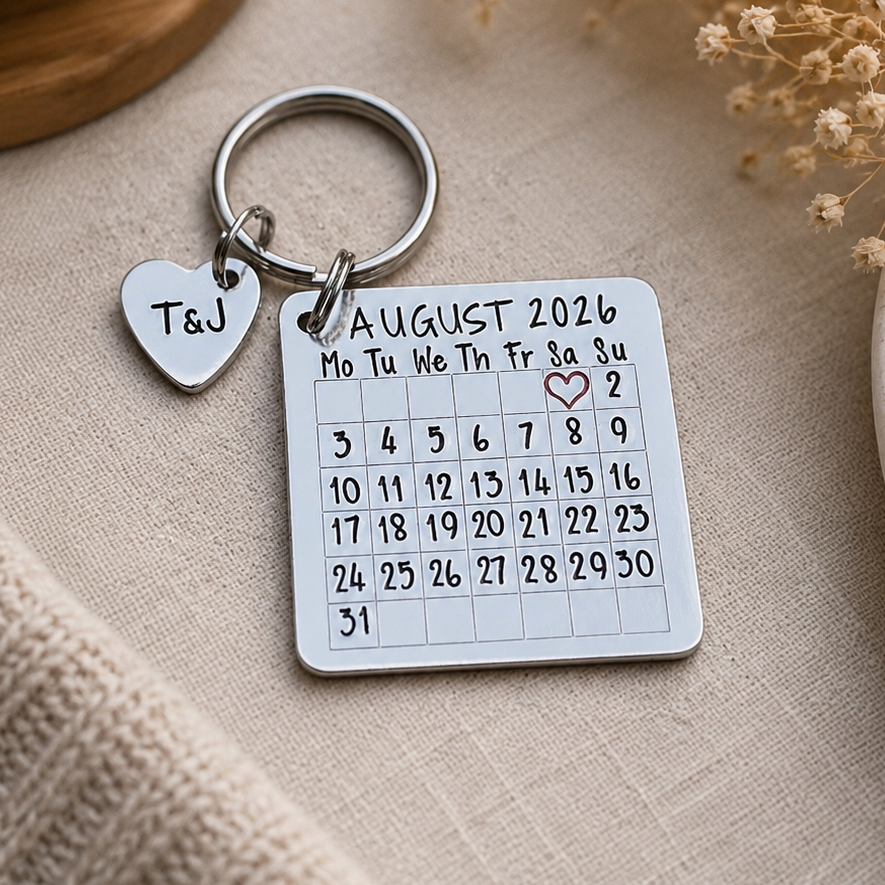Special Date Calendar Keyring