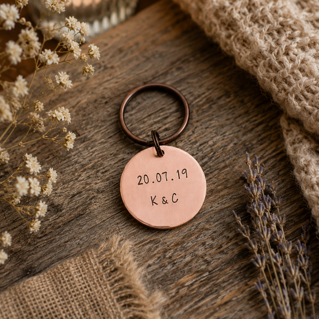 2555 Moons 7th Anniversary Copper Keyring