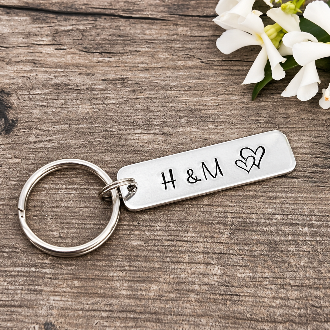 Initial Couple's Keyring