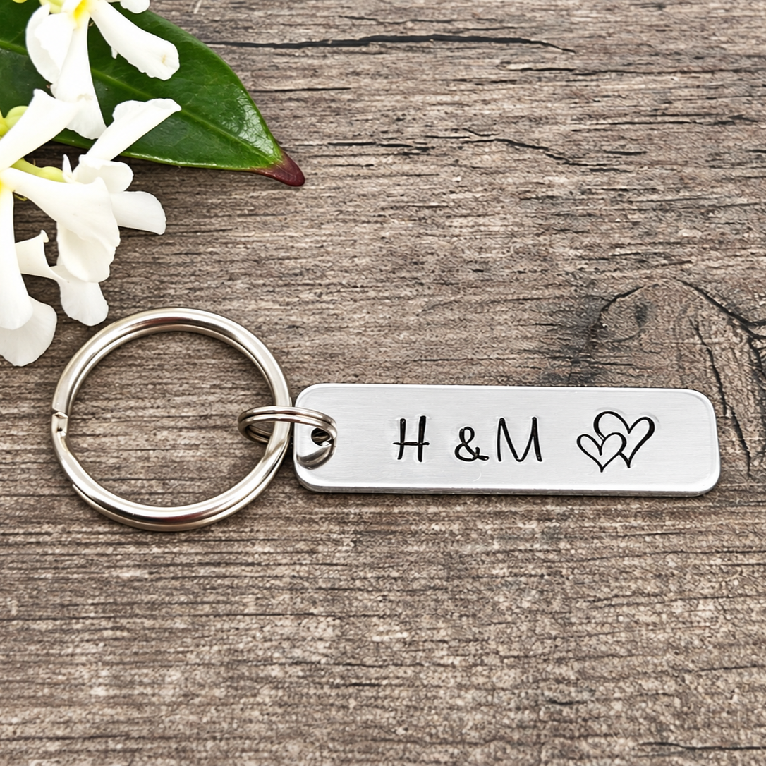Initial Couple's Keyring