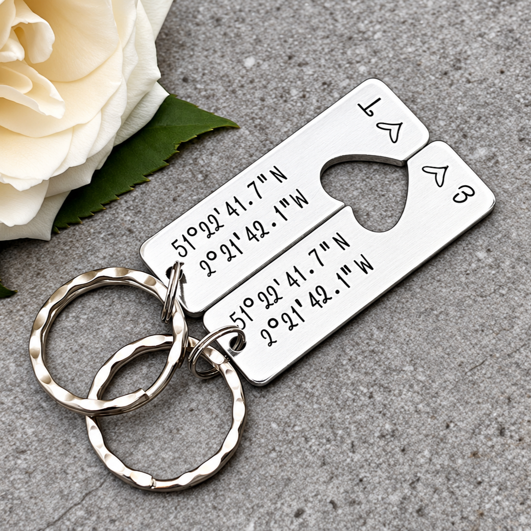 Coordinates Couple's Keyring Set
