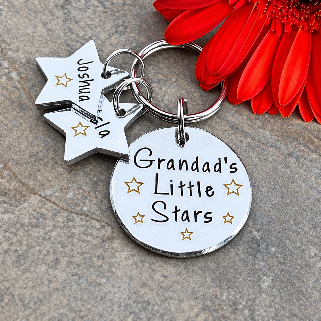 'Grandad's little stars' Keyring