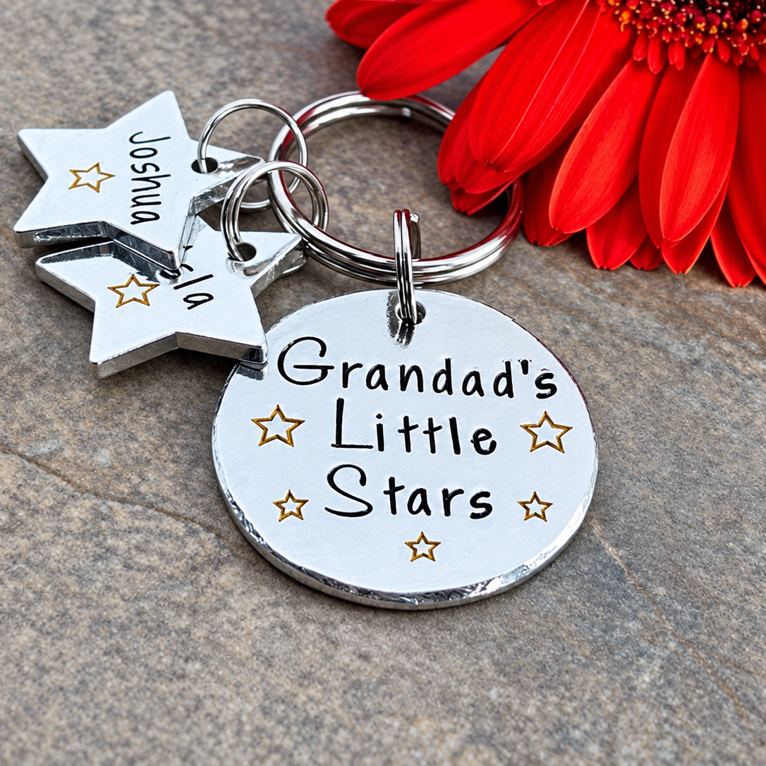 'Grandad's little stars' Keyring