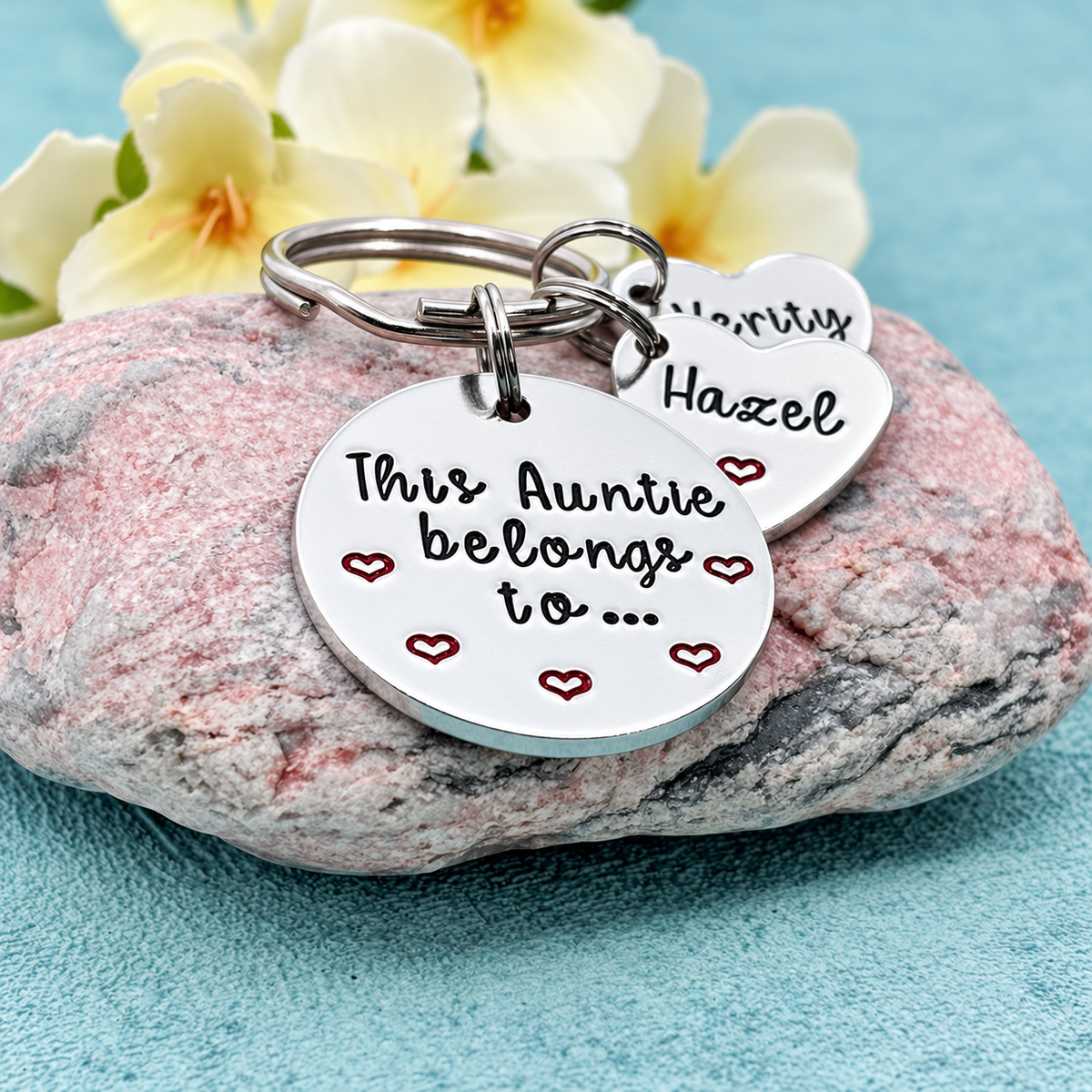 'This Auntie Belongs To' Keyring