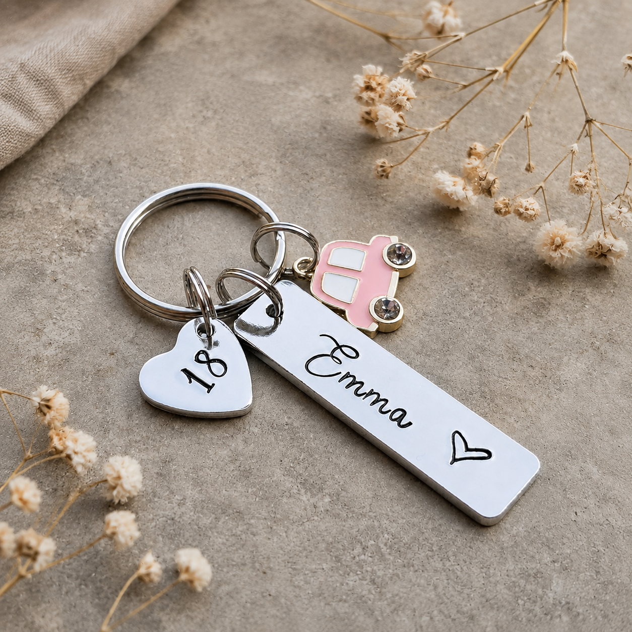 Personalised 18th Birthday Keyring, First Car, New Driver Gift
