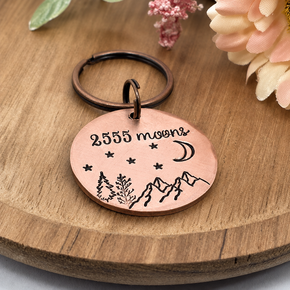 2555 Moons 7th Anniversary Copper Keyring
