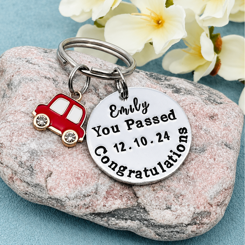 Personalised You Passed Keyring – Driving Test Gift