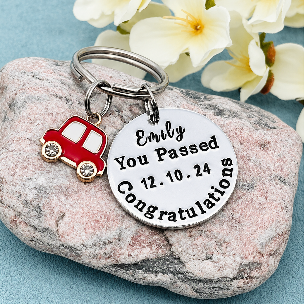 Personalised You Passed Keyring – Driving Test Gift
