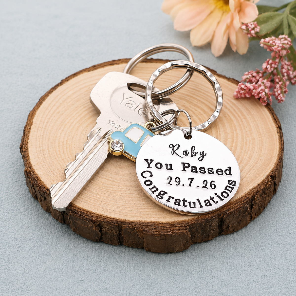Personalised You Passed Keyring – Driving Test Gift