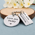 Personalised 'Love You Daddy' Keyring