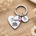 Personalised 18th Birthday Keyring, Birth Flower & Birthstone Gift