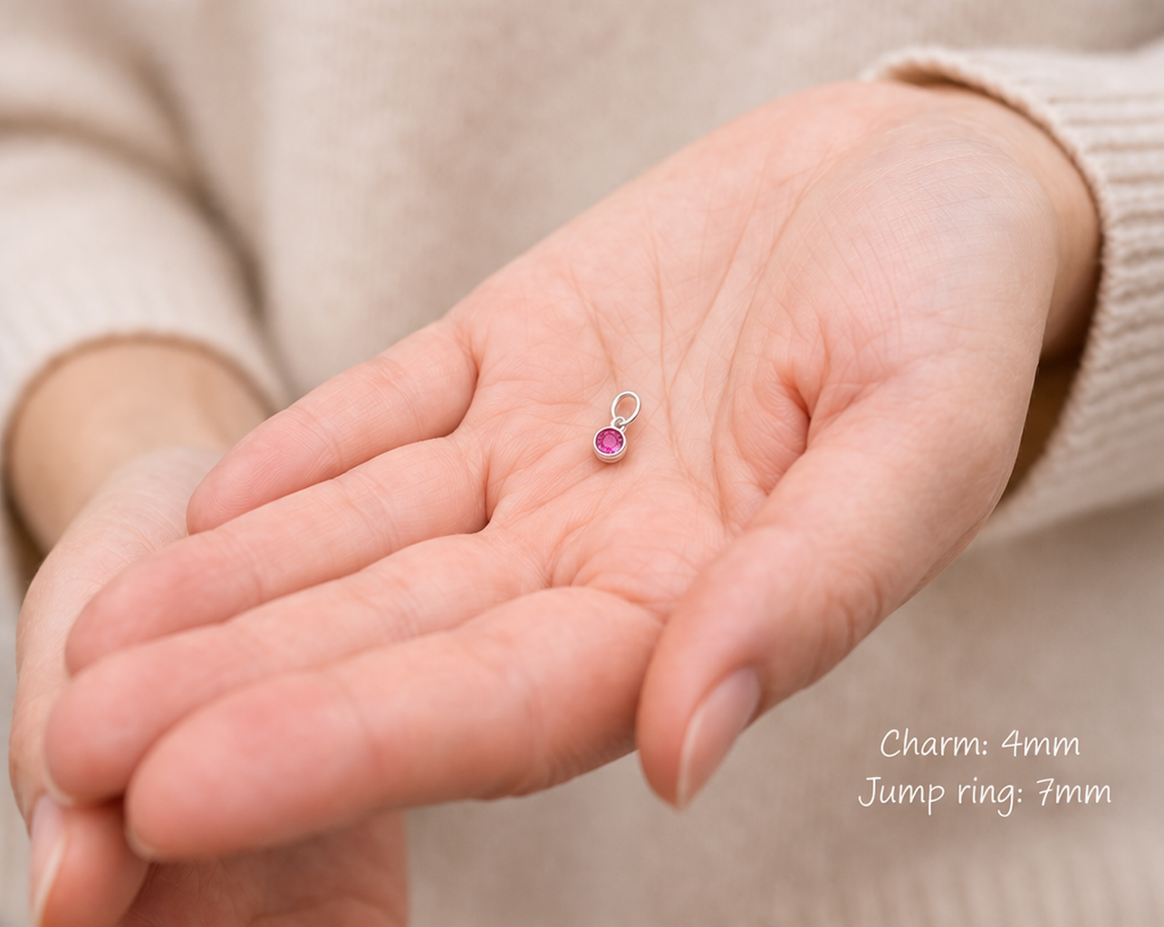 Sterling Silver Birthstone Charm