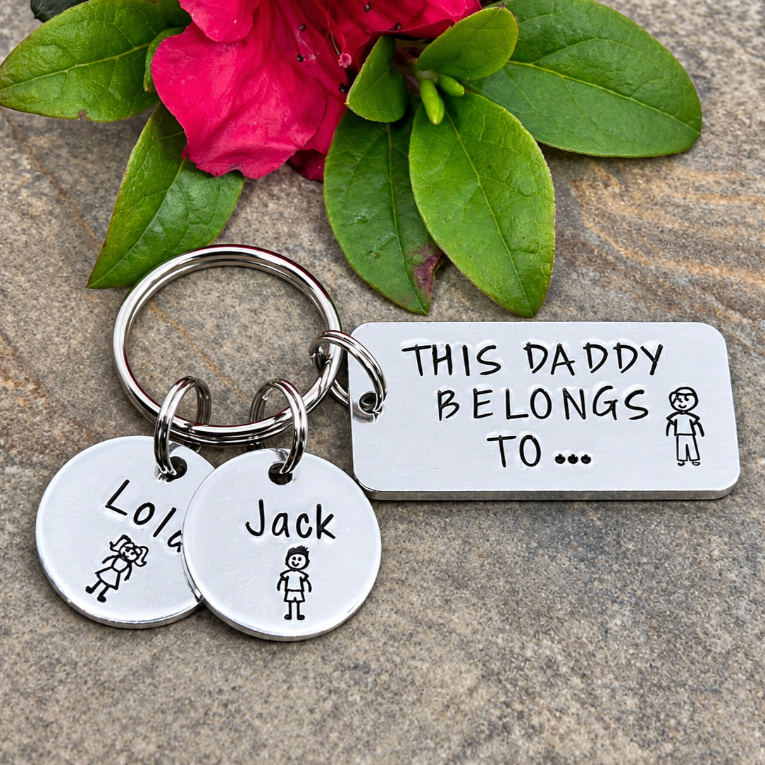 'This Daddy Belongs To' Keyring