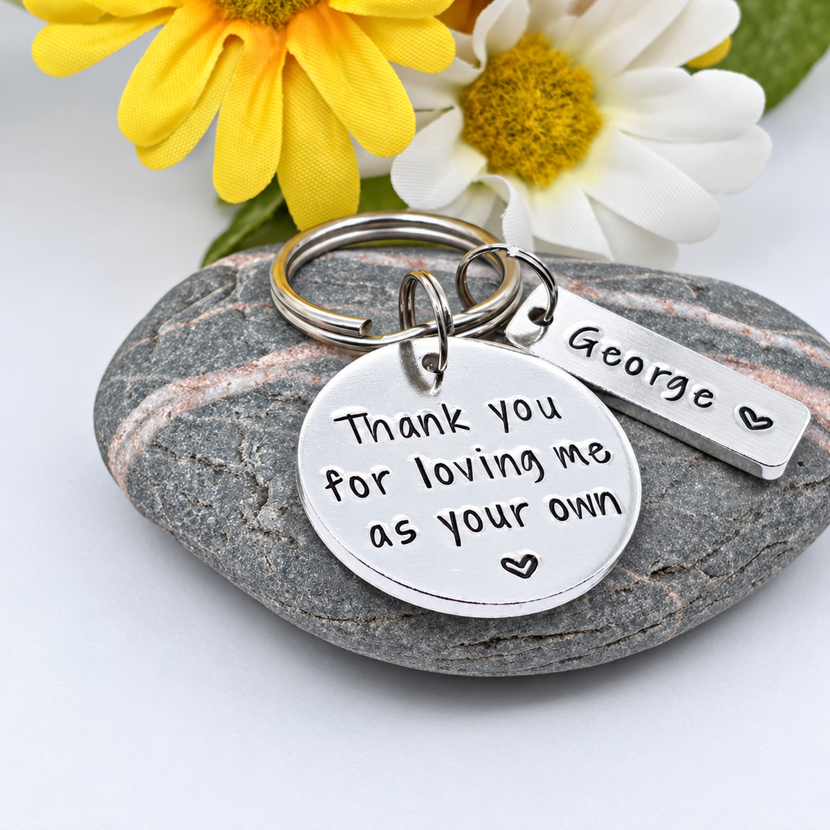 'Thank You For Loving Me As Your Own' Keyring