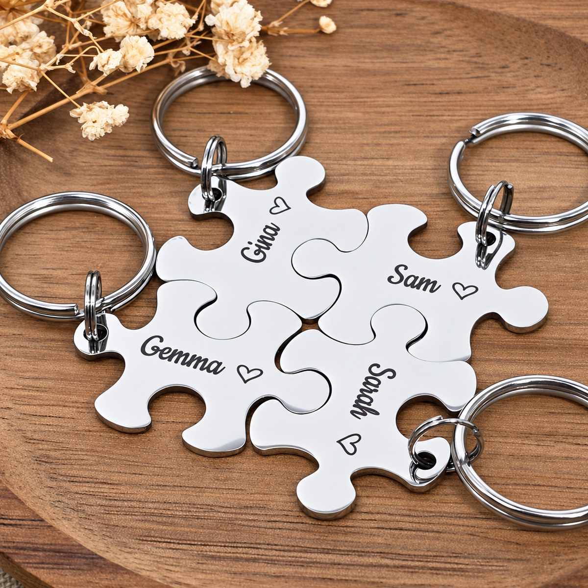 Best Friends Puzzle Keyring