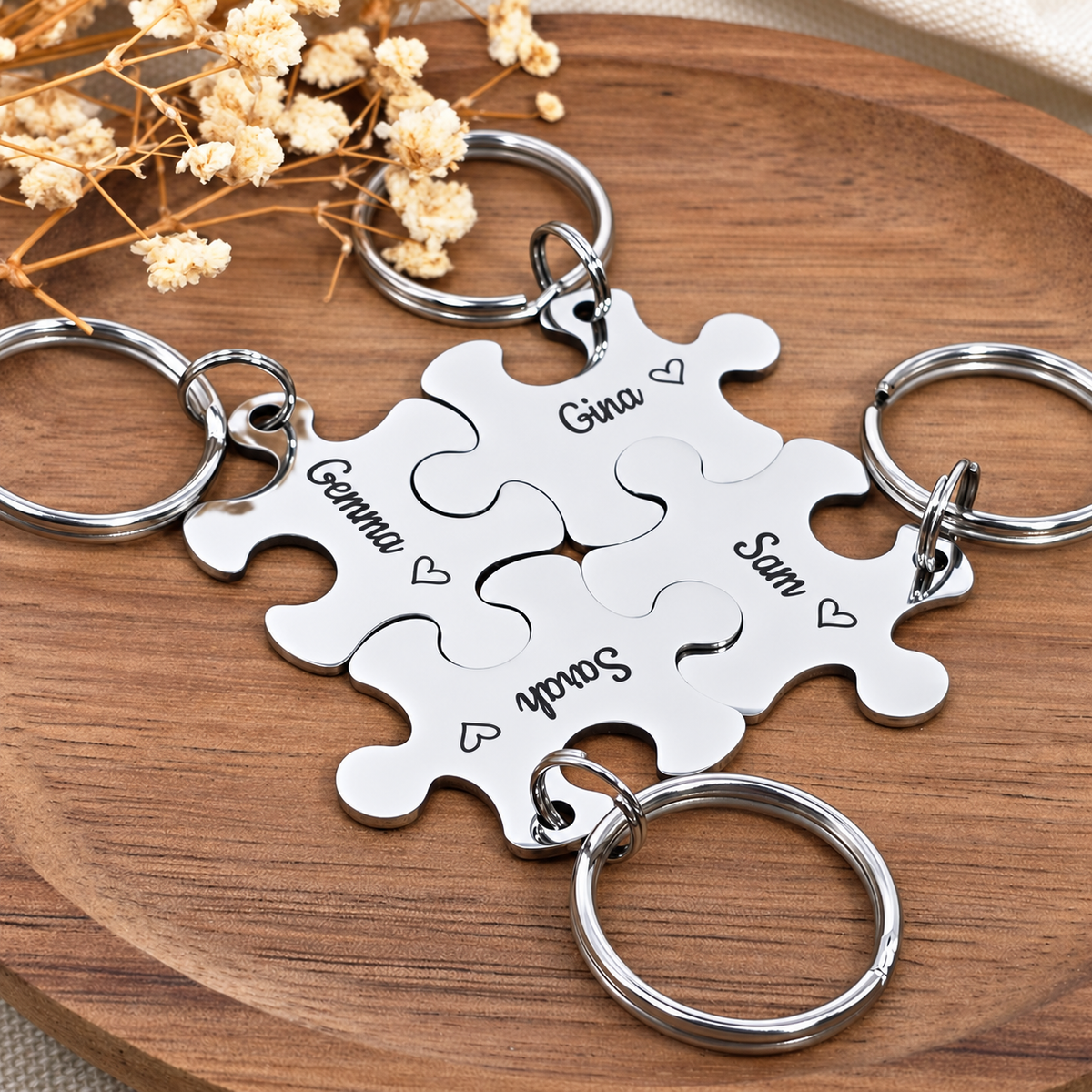 Best Friends Puzzle Keyring