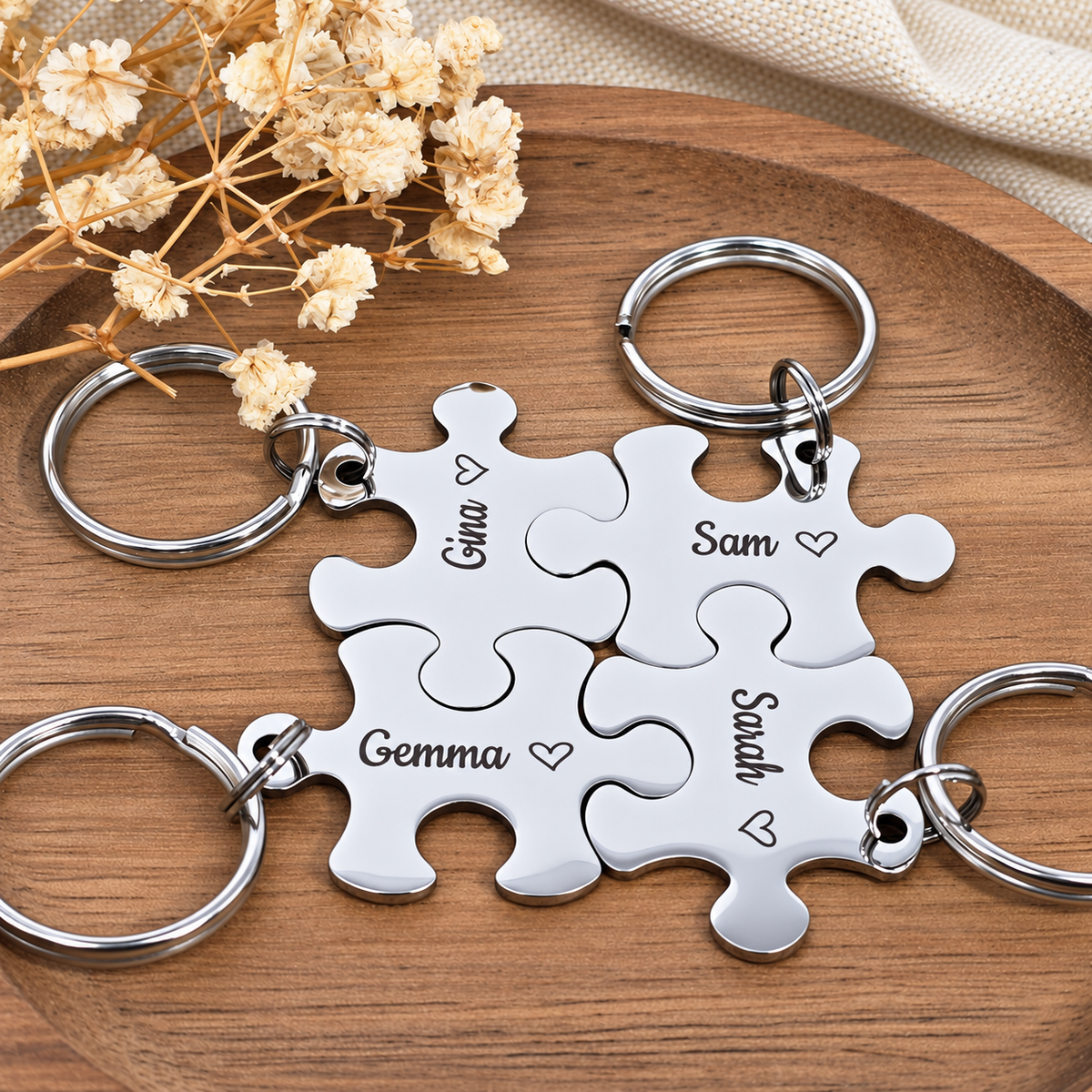 Best Friends Puzzle Keyring