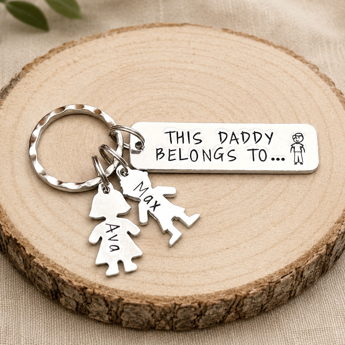 'This Daddy Belongs To' Keyring