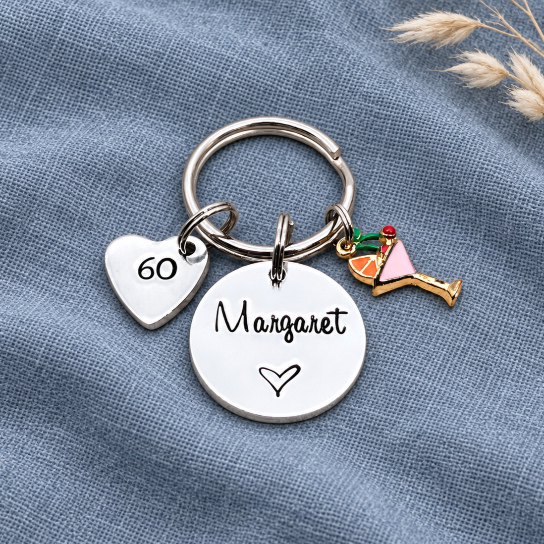 Personalised Womens 60th Birthday Gift, 60th Birthday Keyring