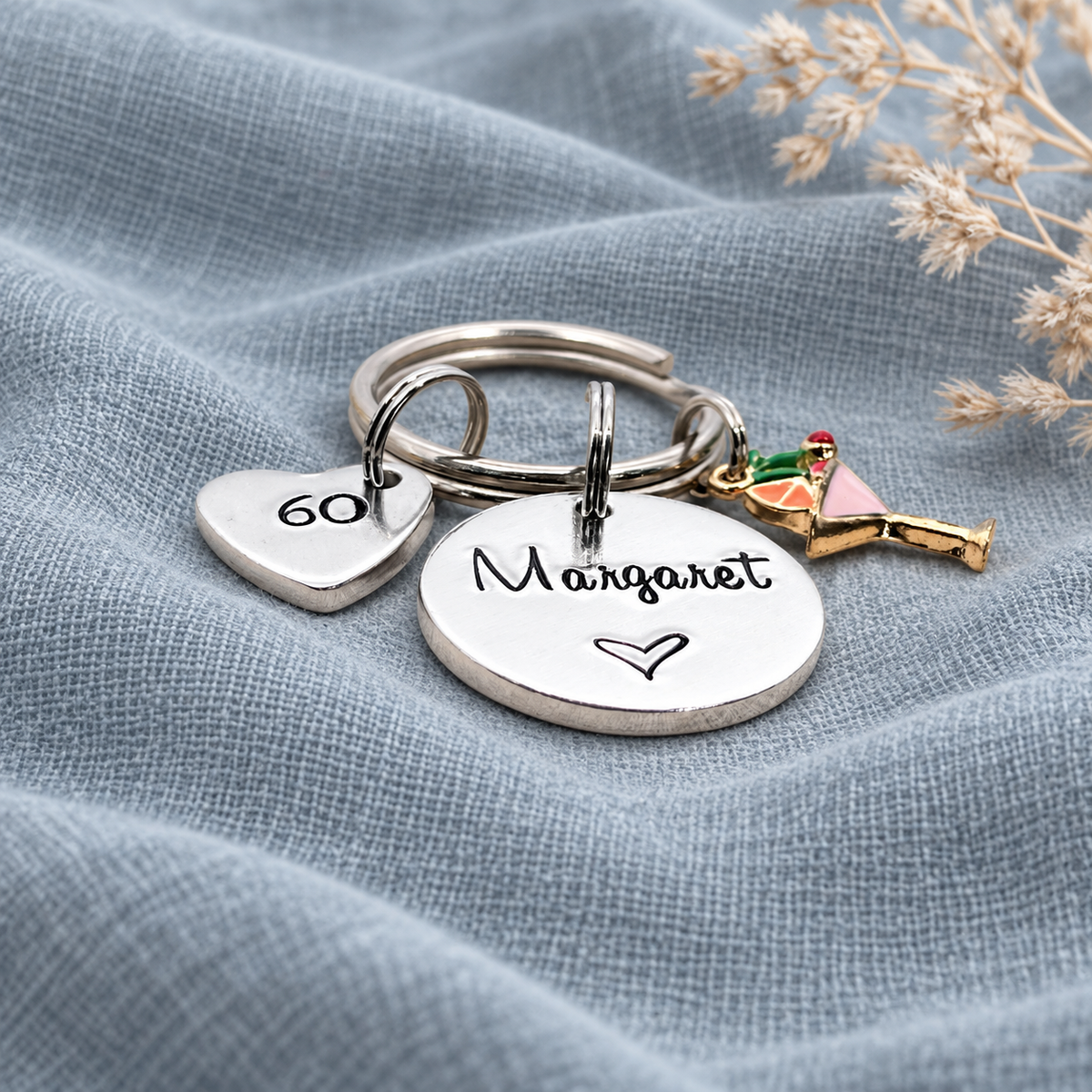 Personalised Womens 60th Birthday Gift, 60th Birthday Keyring