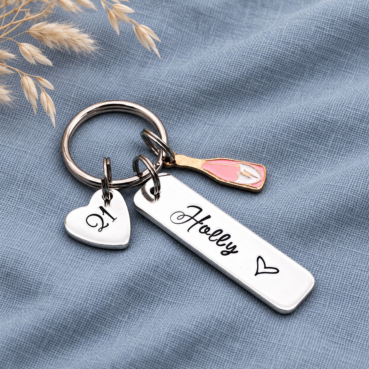 Personalised Girls 21st Birthday Gift, 21st Birthday Keyring