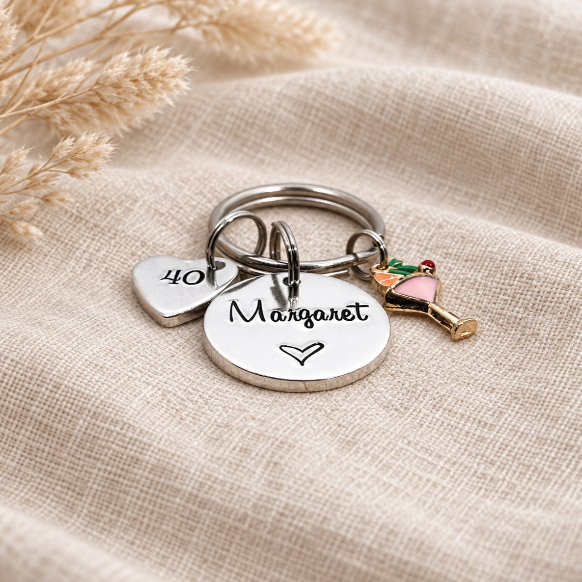 Personalised Womens 40th Birthday Gift, 40th Birthday Keyring