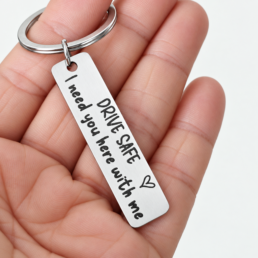 Personalised Drive Safe Keyring – I Need You Here With Me