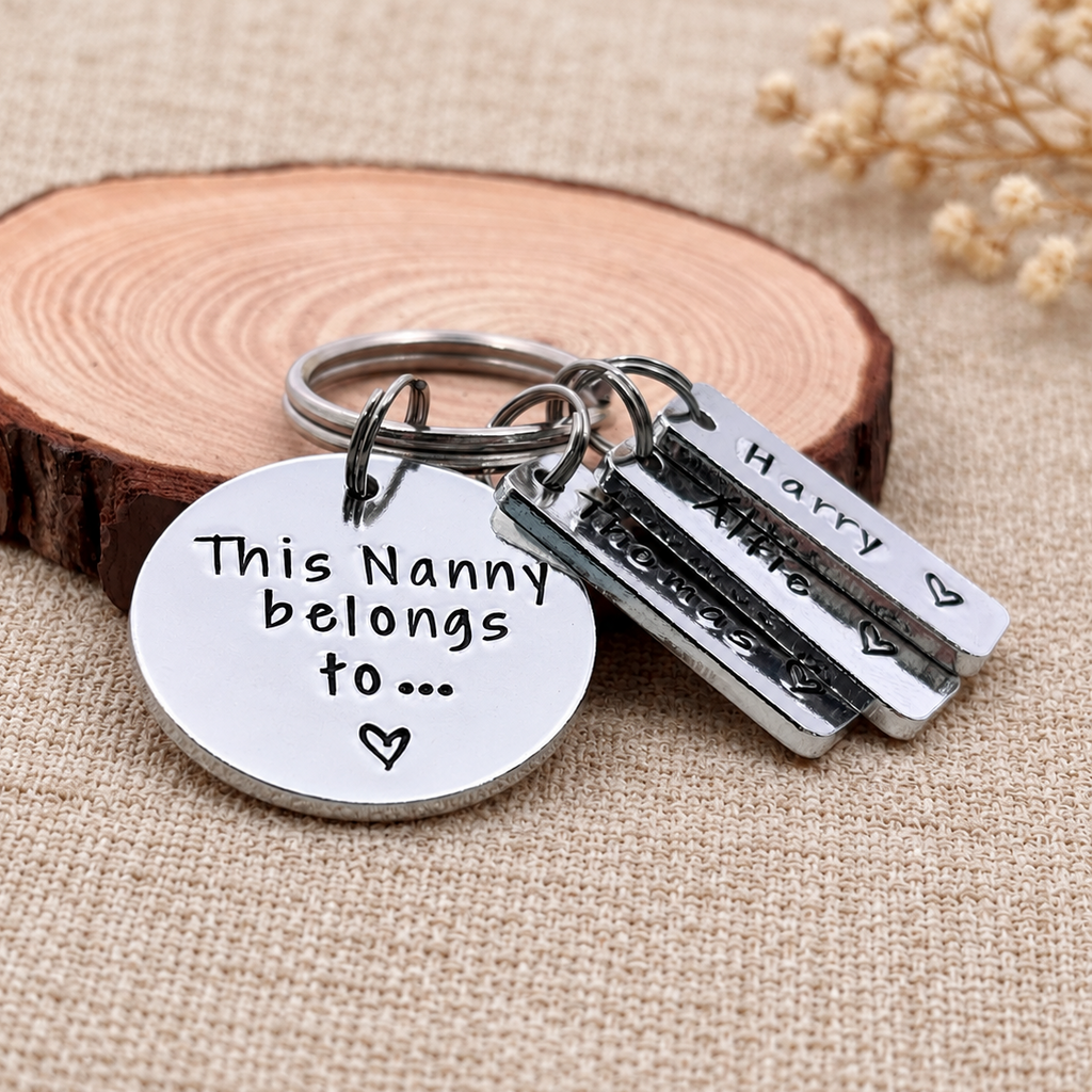 Personalised This Nanny Belongs To Keyring