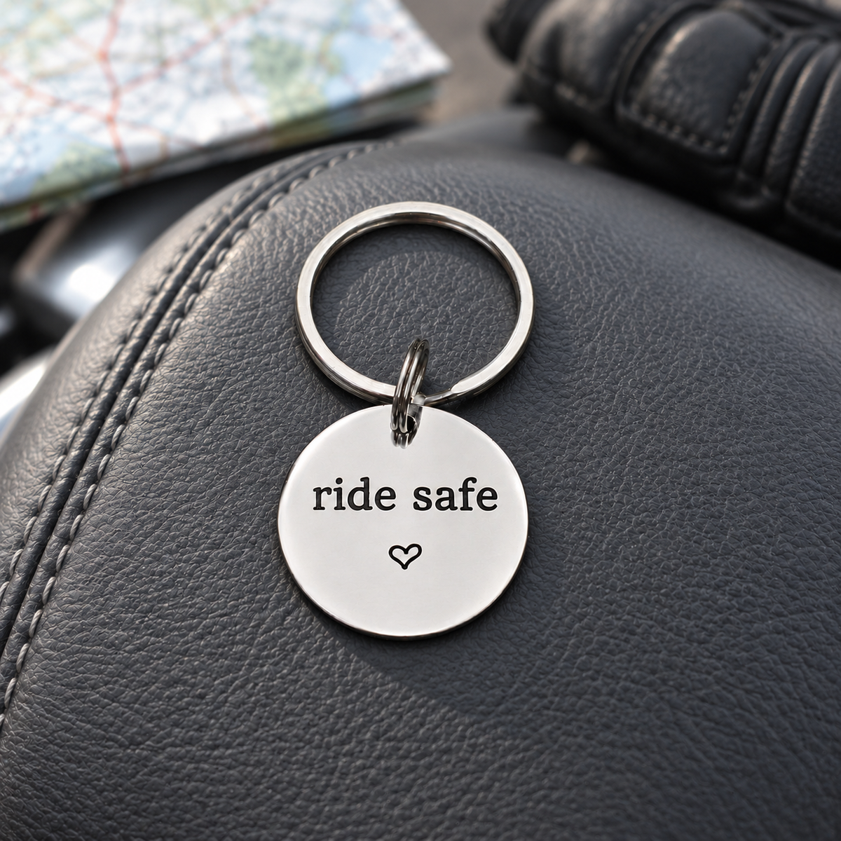 Personalised Ride Safe Keyring – Gift for Bikers & Cyclists