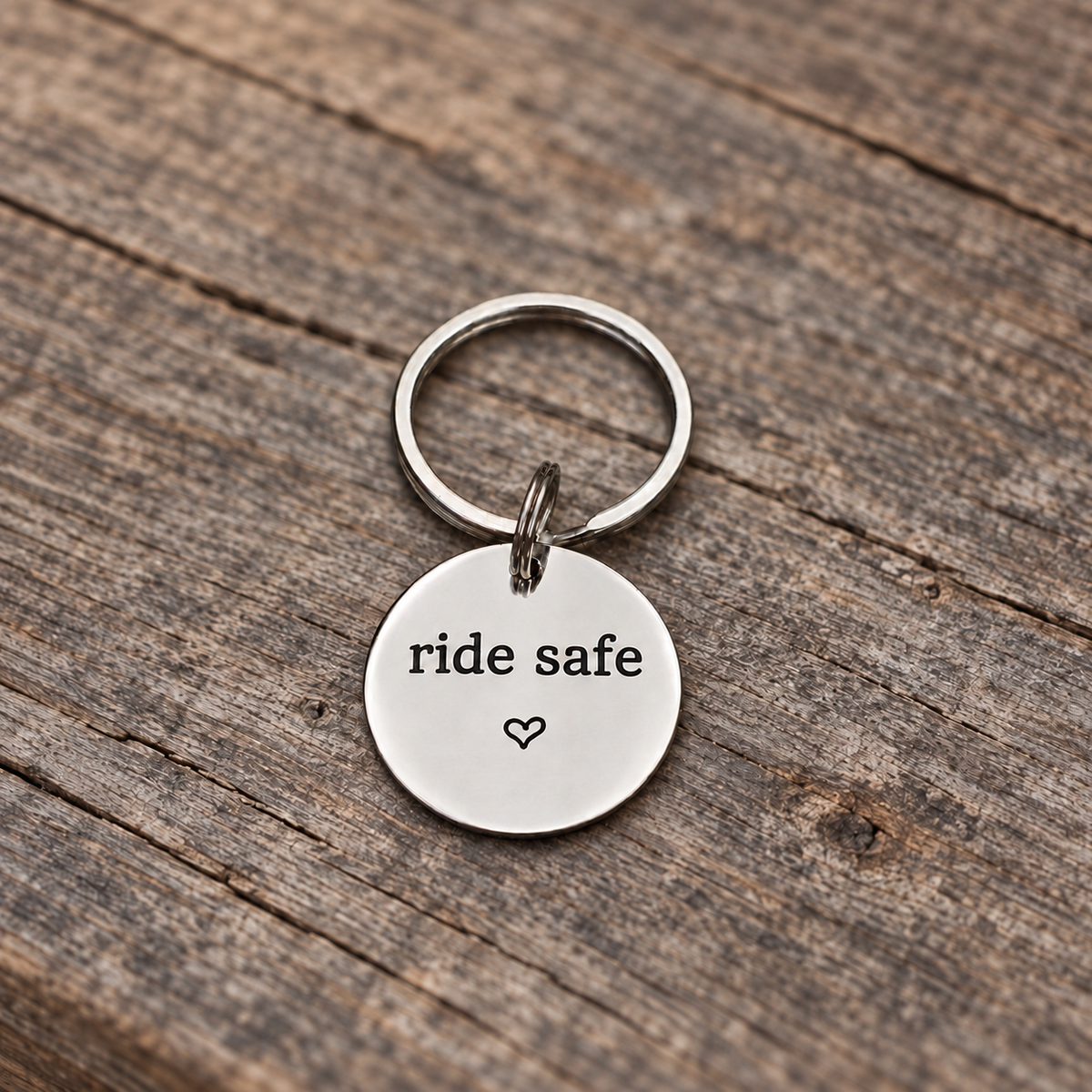 Personalised Ride Safe Keyring – Gift for Bikers & Cyclists