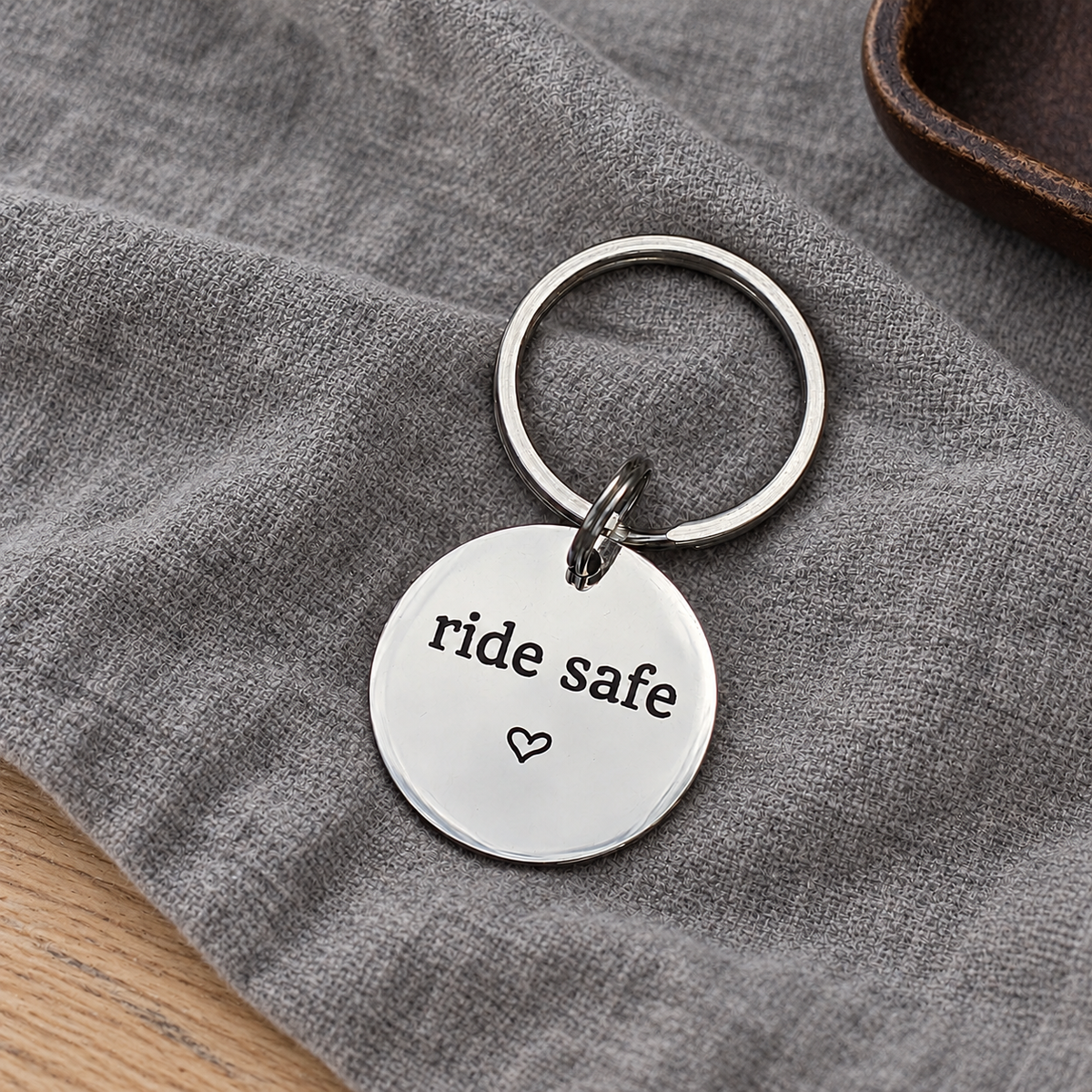 Personalised Ride Safe Keyring – Gift for Bikers & Cyclists