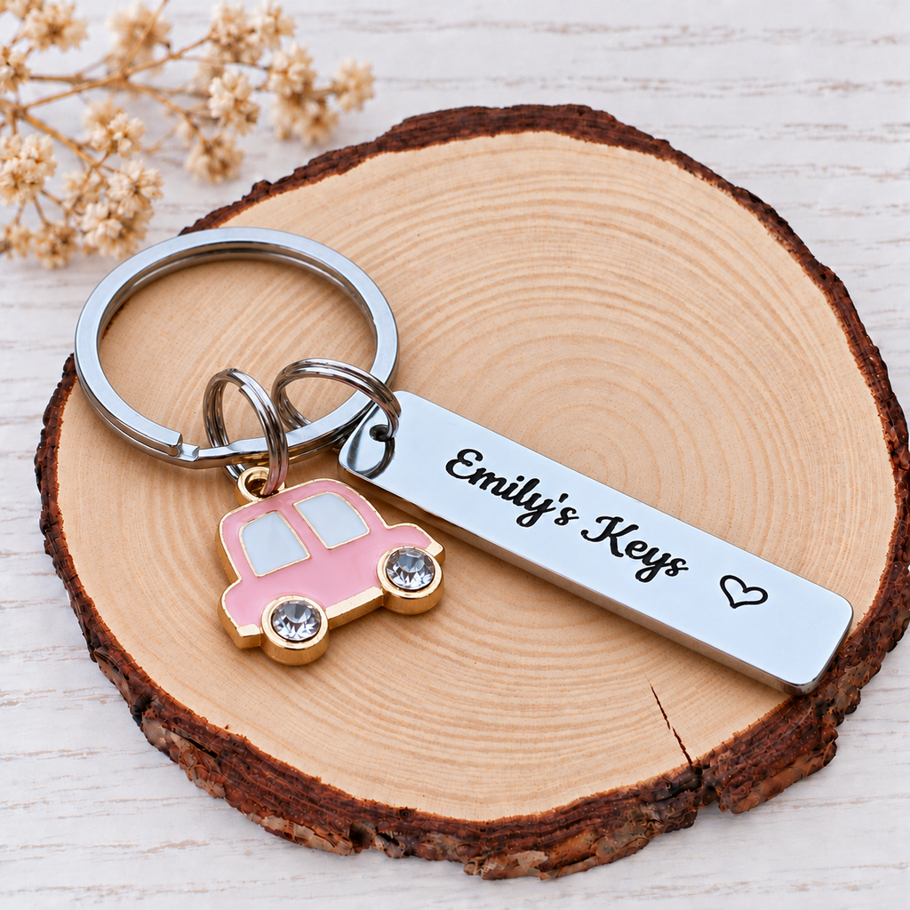 Personalised Car Keyring – Name’s Keys
