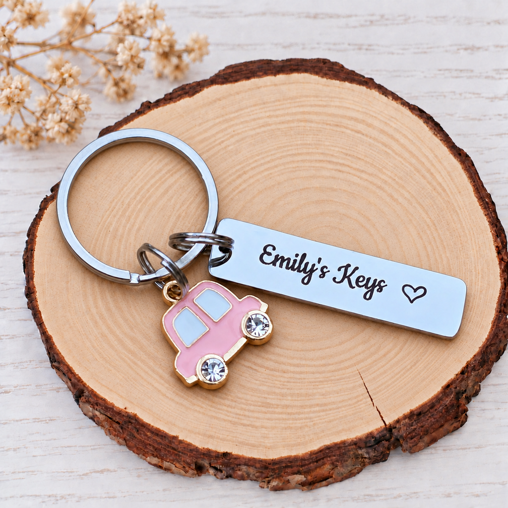Personalised Car Keyring – Name’s Keys