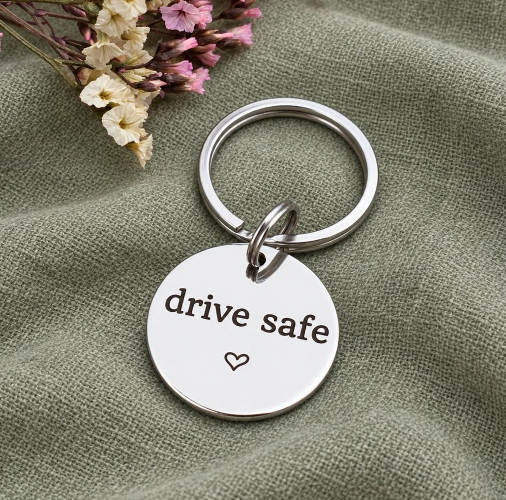 Personalised Drive Safe Keyring – New Driver Gift