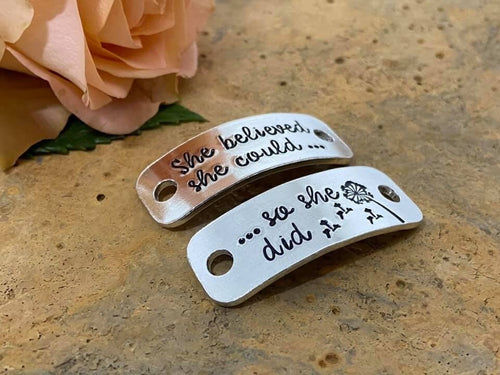 'She Believed She Could So She Did' Trainer Tags