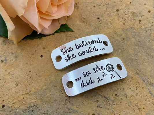 'She Believed She Could So She Did' Trainer Tags