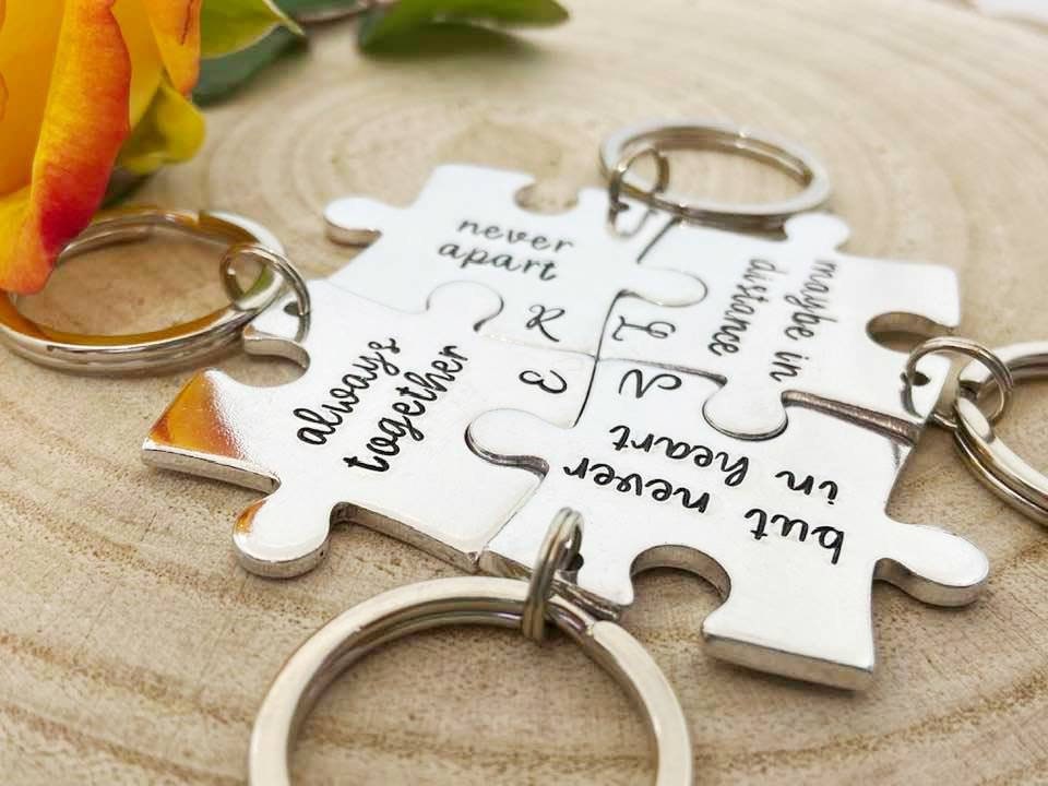 Best Friends Puzzle Keyring Set of 4
