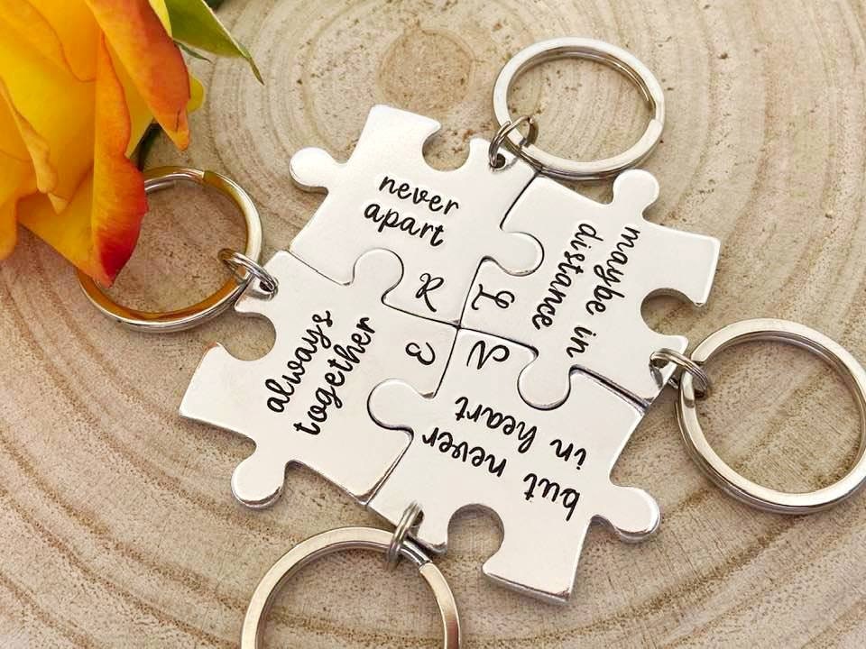 Best Friends Puzzle Keyring Set of 4