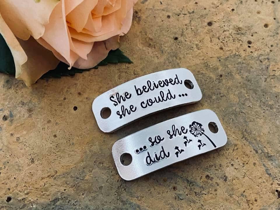 'She Believed She Could So She Did' Trainer Tags