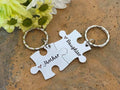 Mother & Daughter Puzzle Keyring Set