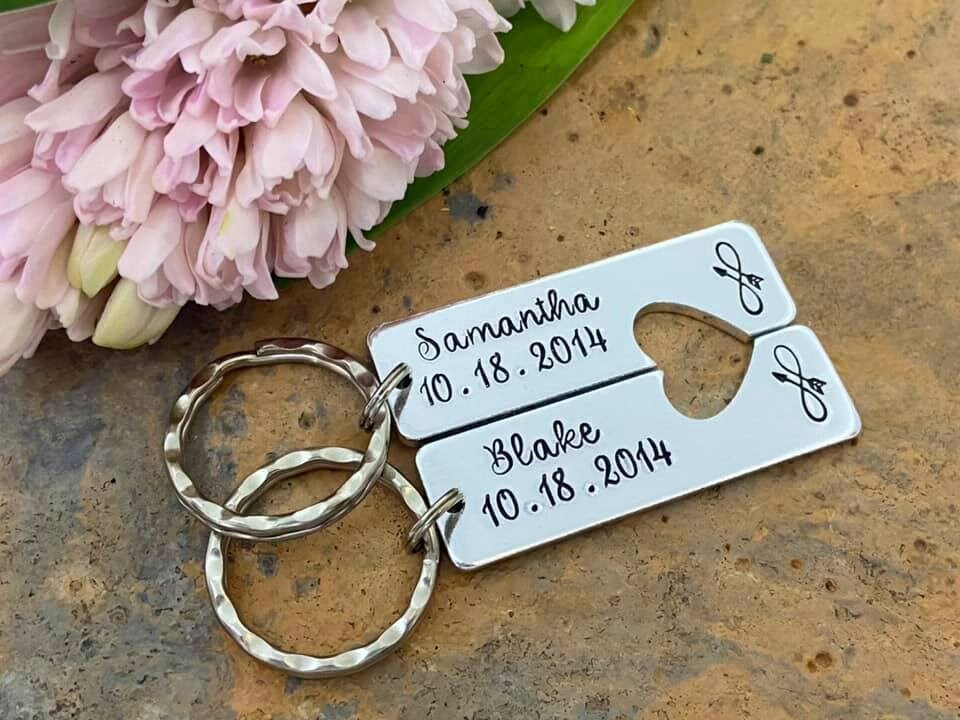 Special Date Couple's Keyring Set