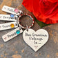 'This Grandma belongs to' Keyring with Swarovski Birthstones