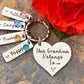 'This Grandma belongs to' Keyring with Swarovski Birthstones