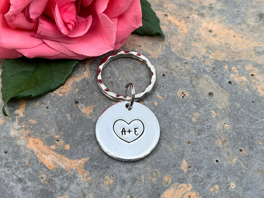 Initial Couple's Keyring