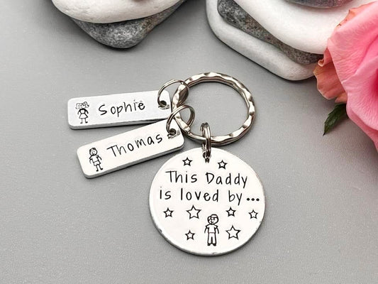 'This Daddy Is Loved By' Keyring
