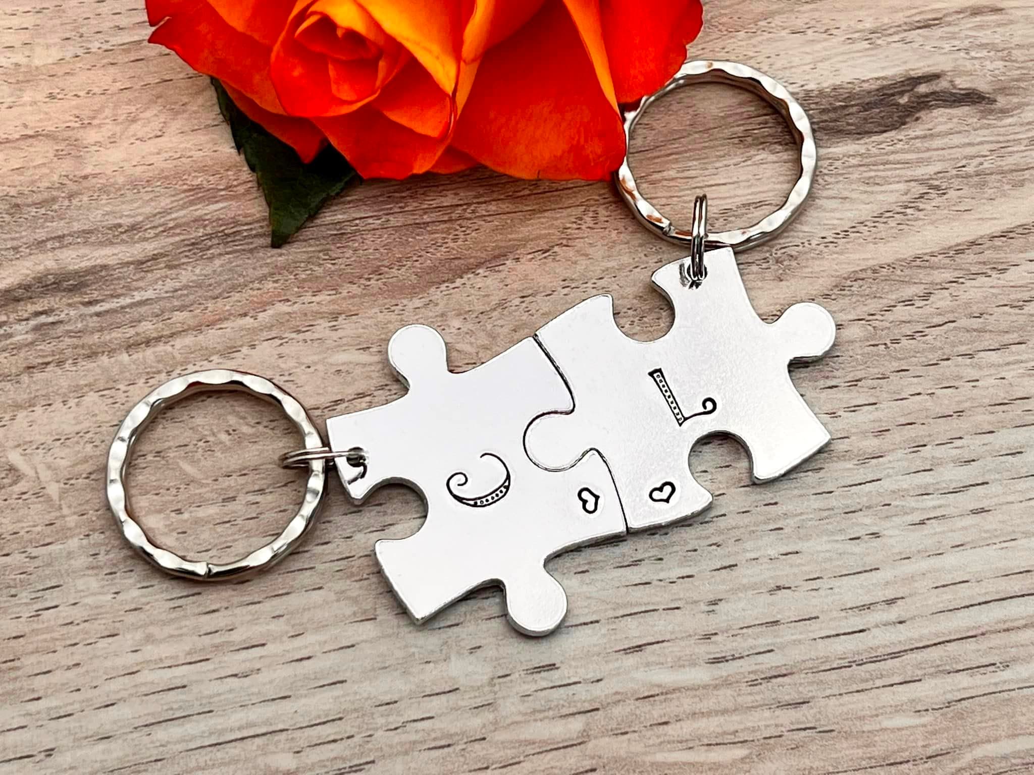 Best friend sale puzzle keychain