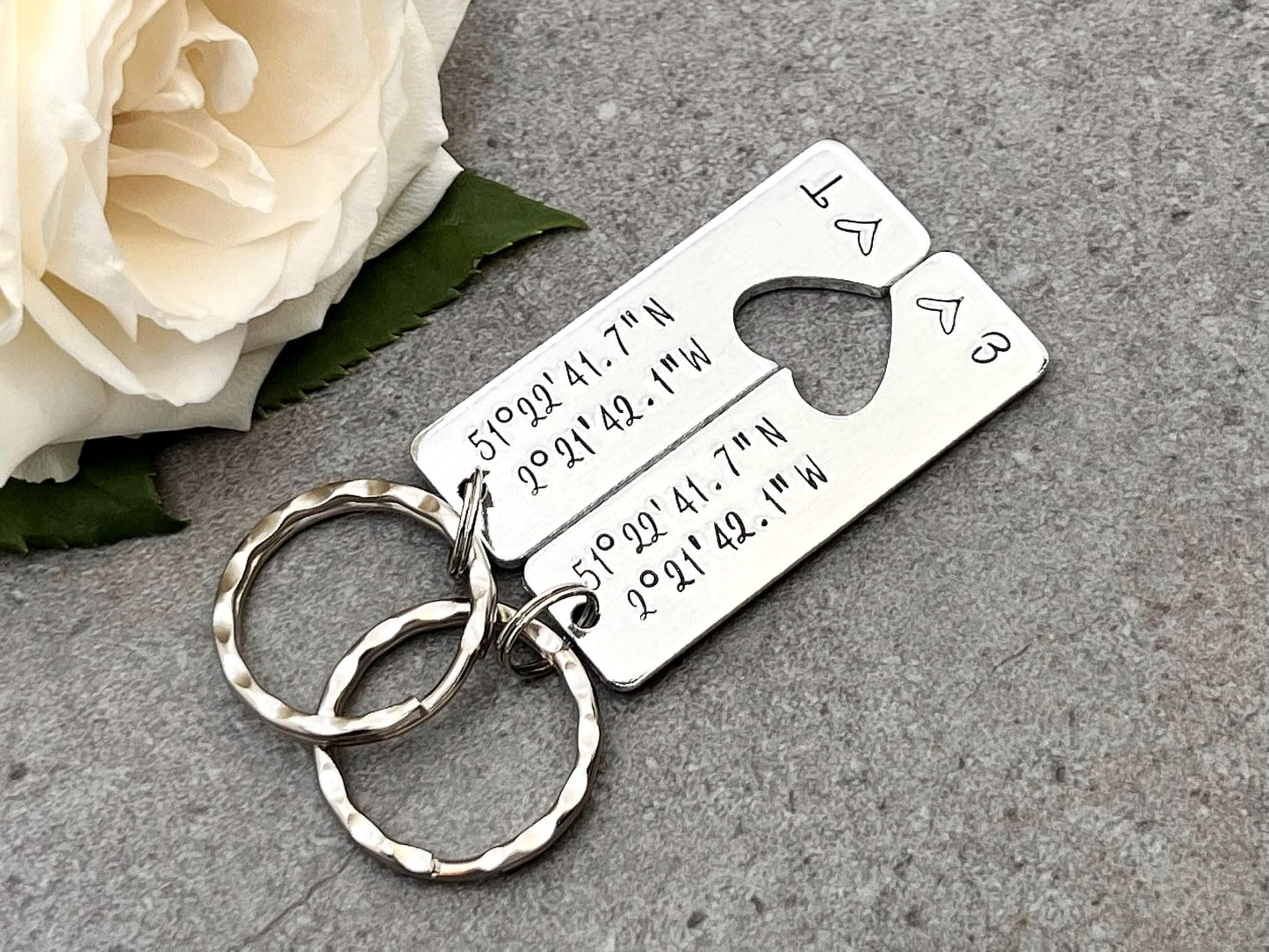 Coordinates Couple's Keyring Set