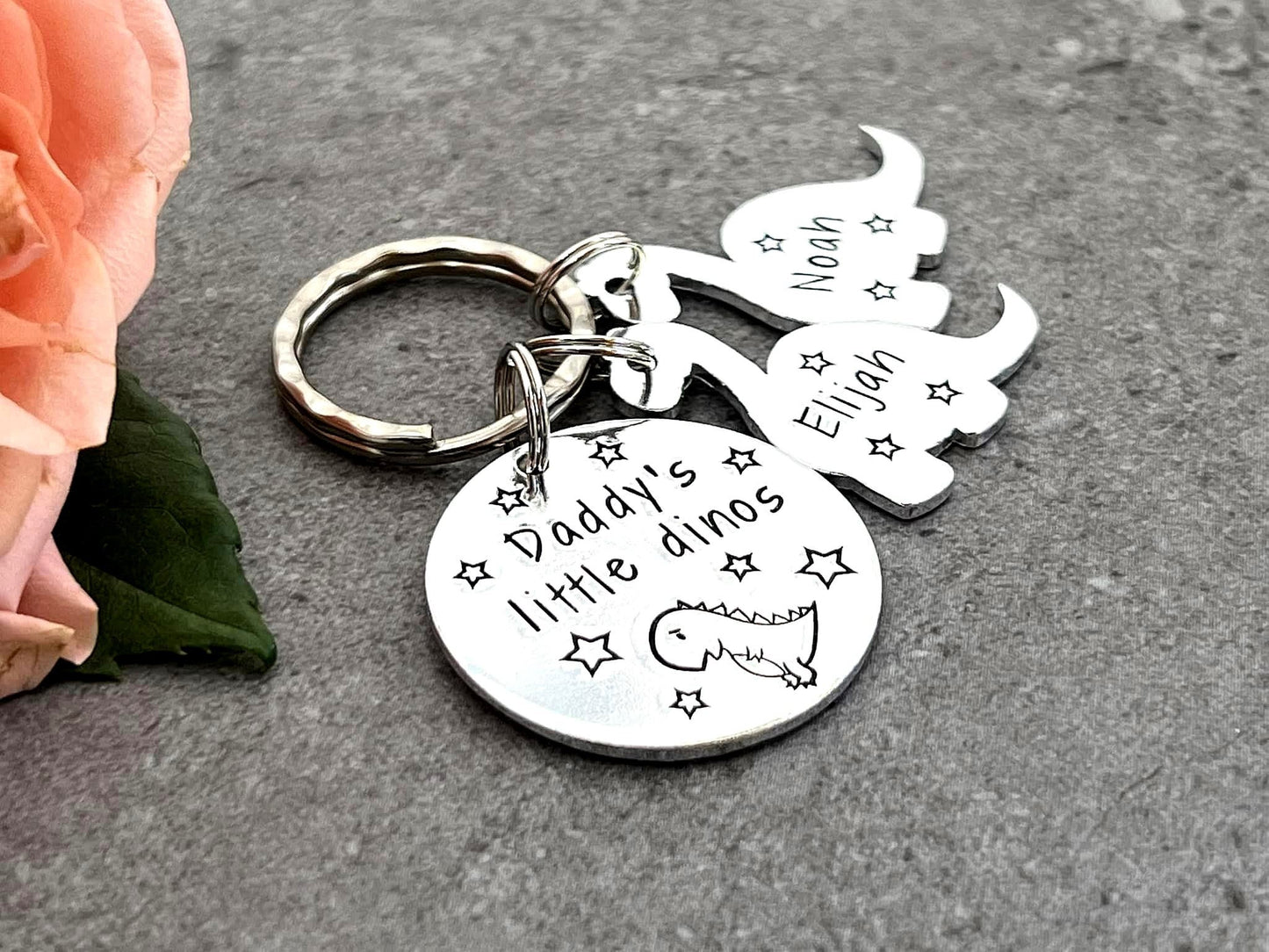 'Daddy's little dinos' Keyring