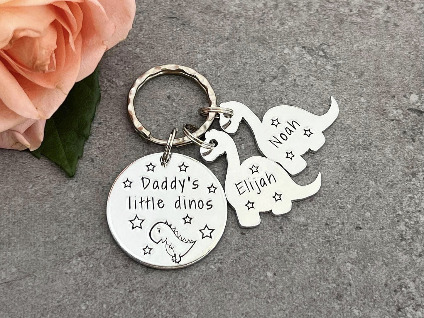 'Daddy's little dinos' Keyring