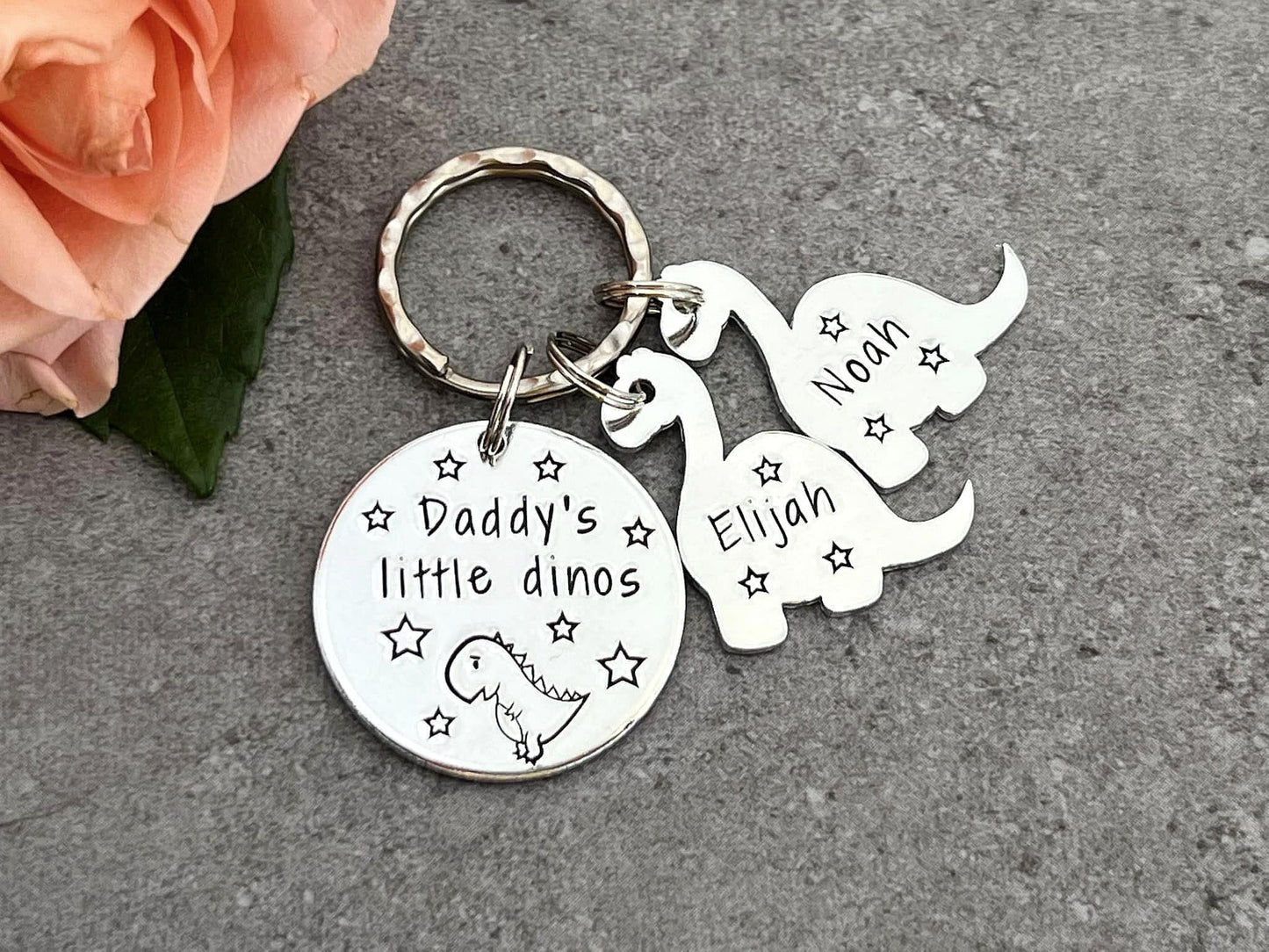 'Daddy's little dinos' Keyring